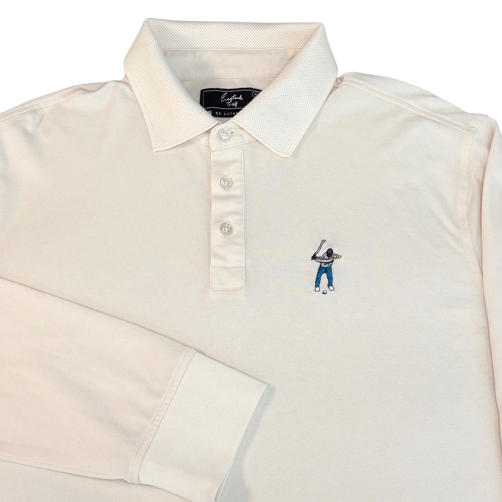 Eastside Golf  Long Sleeve Polo Shirt men's xl tan beige